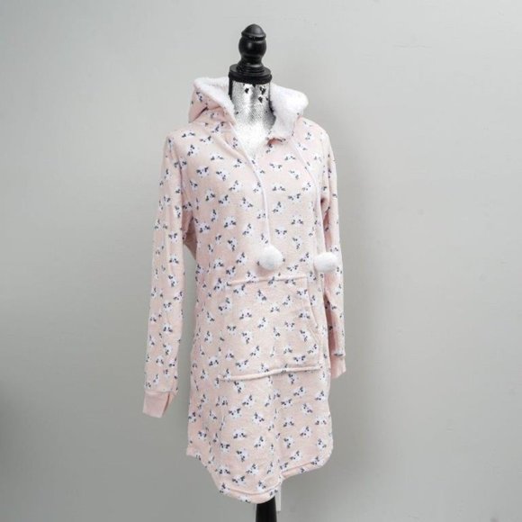 NWT  Cats Dream On Kangaroo-Pocket Hooded Nightgown  - Large - Picture 2 of 7